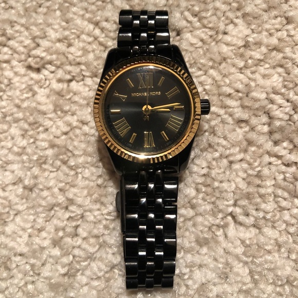 Michael Kors Black & Gold Watch - Picture 4 of 8